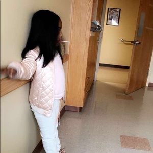 Girls forever 21 bomber jack light pink